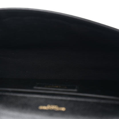 Saint Laurent Grain De Poudre Small Monogram Kate Satchel Black 5 of 11