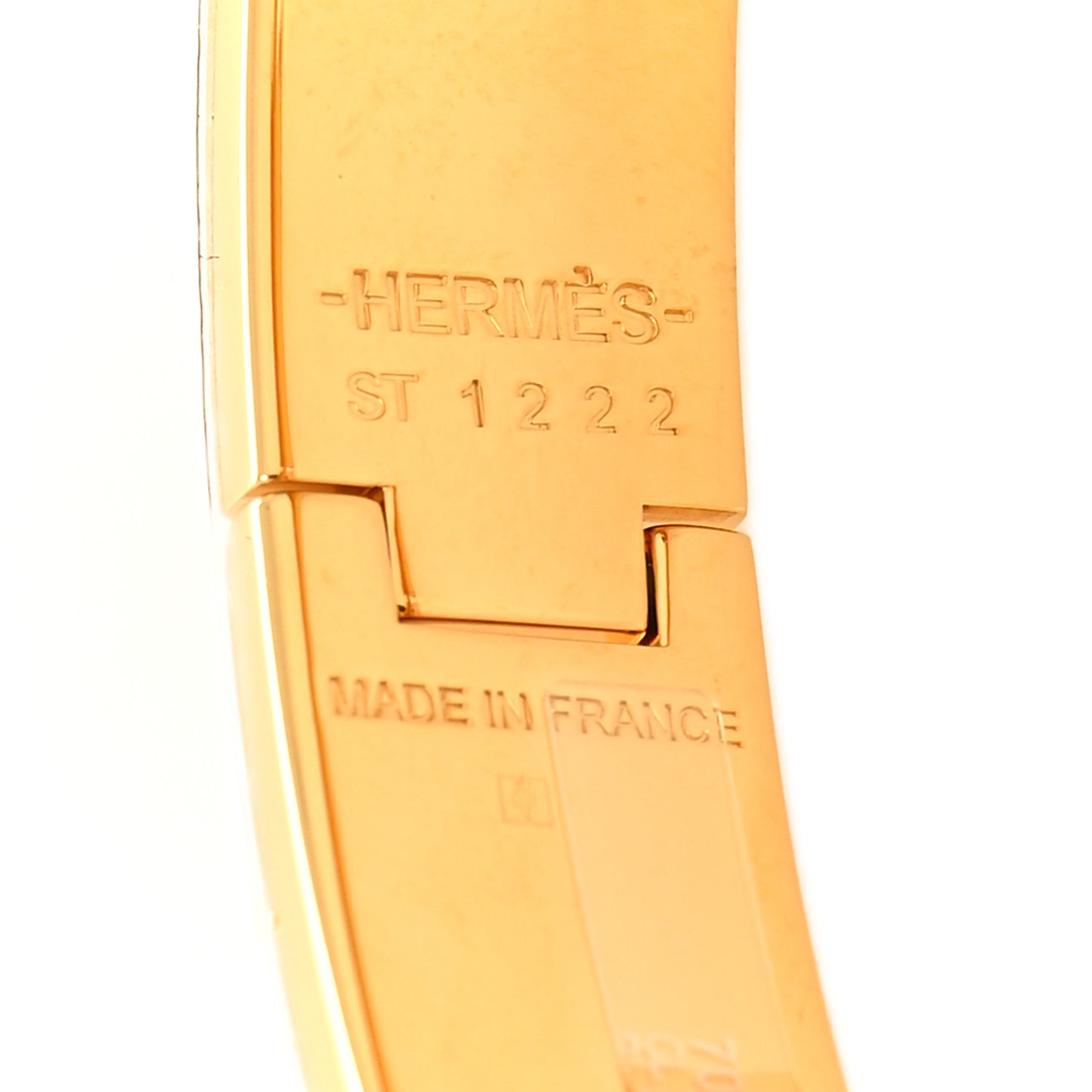 Enamel Narrow Clic Clac H Bracelet GM White