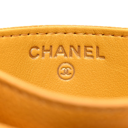 Chanel Caviar Quilted Boy Card Holder Yellow 6 of 8