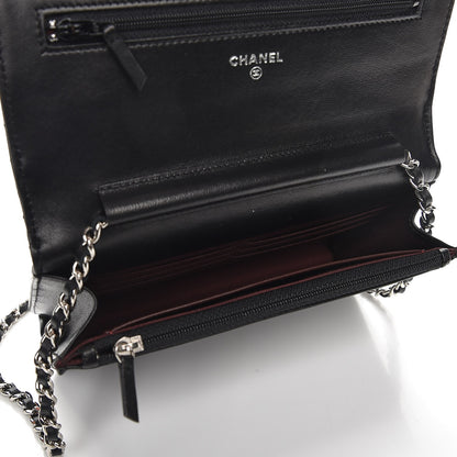 Chanel Lambskin Quilted Wallet On Chain WOC Black 5 of 9