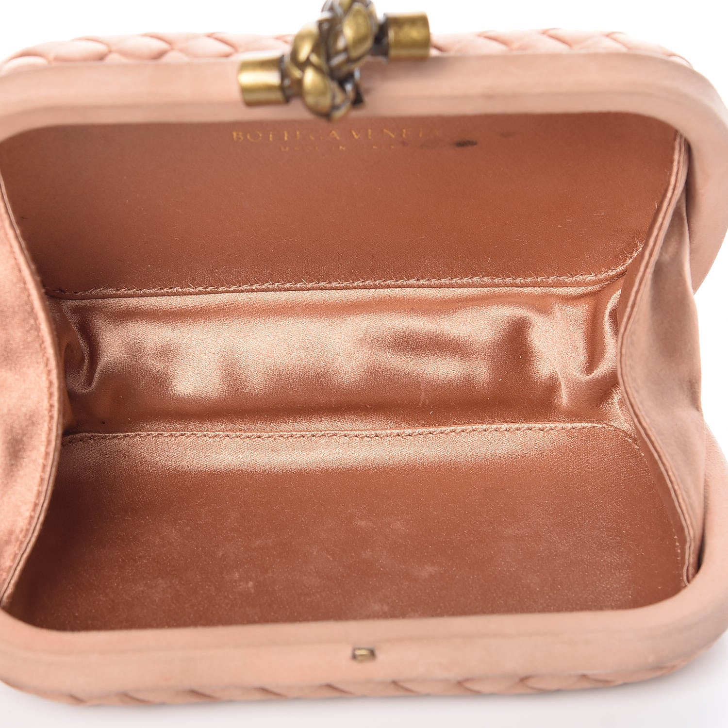 Bottega Veneta Satin Intrecciato Impero Knot Clutch Dahlia 5 of 12