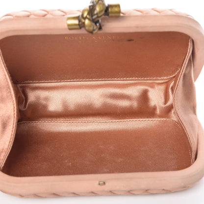 Bottega Veneta Satin Intrecciato Impero Knot Clutch Dahlia 5 of 12