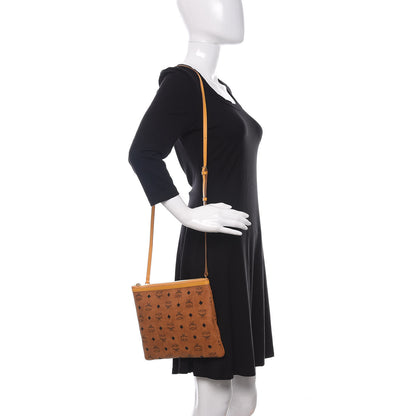 MCM Visetos Crossbody Pouch Cognac Yellow 2 of 11