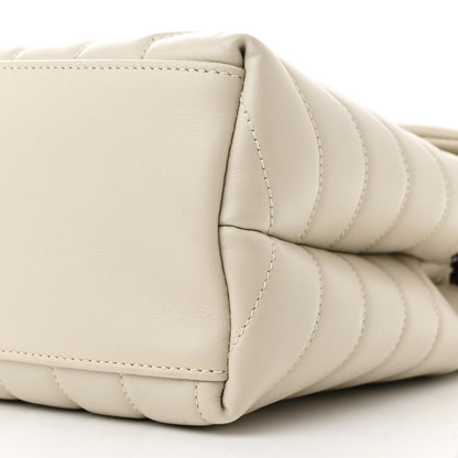 Saint Laurent Calfskin Y Quilted Monogram Medium Loulou Chain Satchel Crema Soft 11 of 11