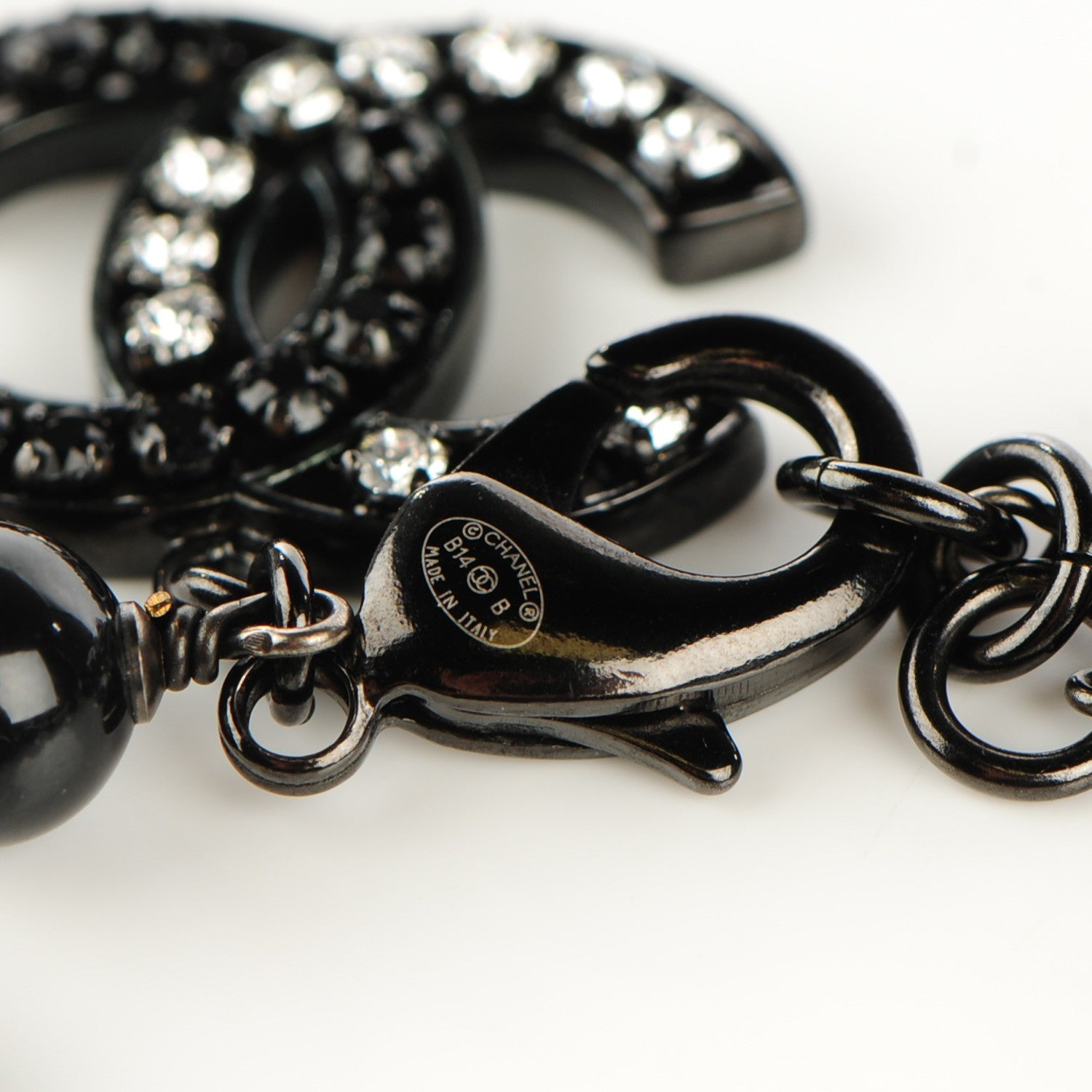 Chanel Beaded CC Bracelet Black 3 of 3