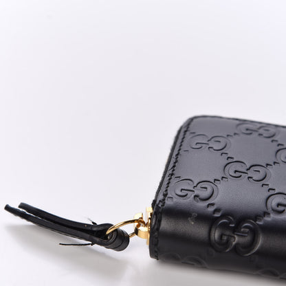 Gucci Guccissima Zip Around Card Case Black 7 of 9