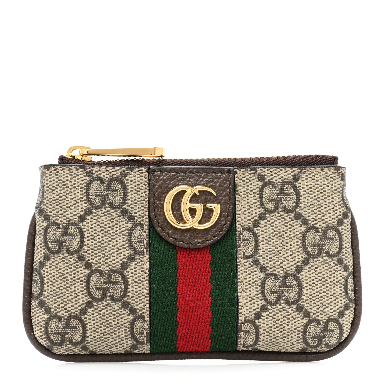 Gucci GG Supreme Monogram Web Ophidia Key Case Beige New Acero 1 of 9