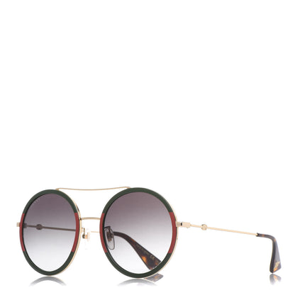 Gucci Round Sunglasses GG 0061S Green 1 of 8