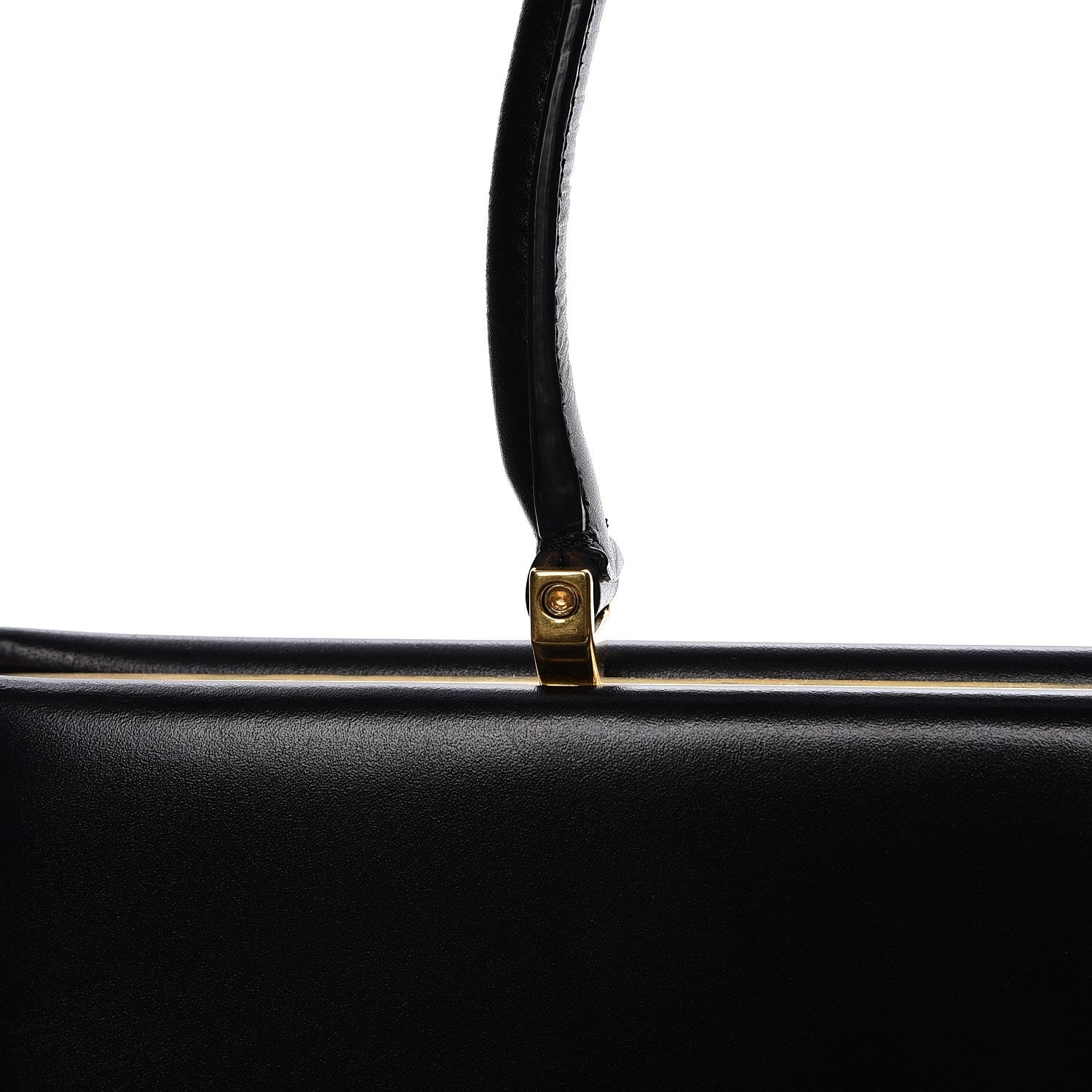 Celine Patina Box Calfskin Medium Clasp Bag Black 9 of 11