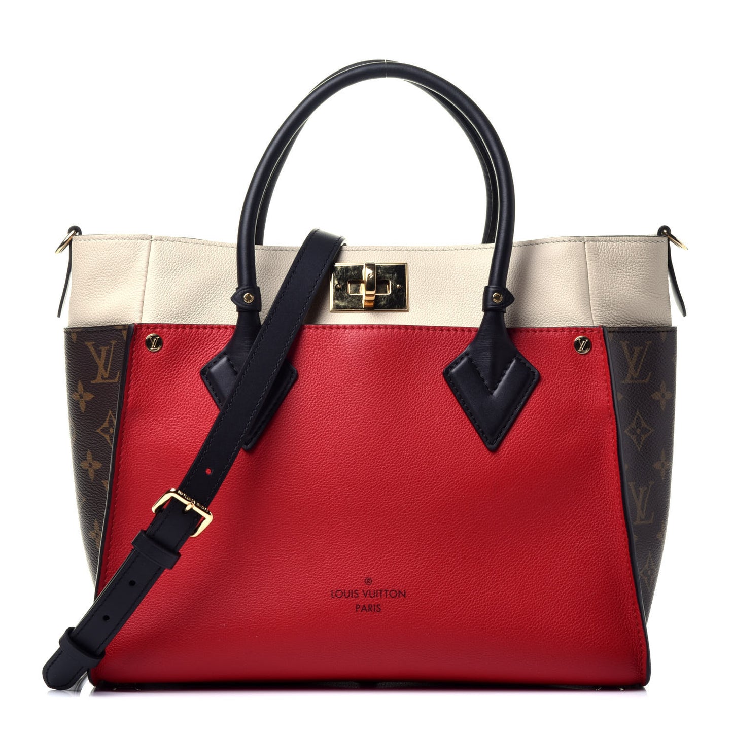 Calfskin Monogram On My Side Pirate Red