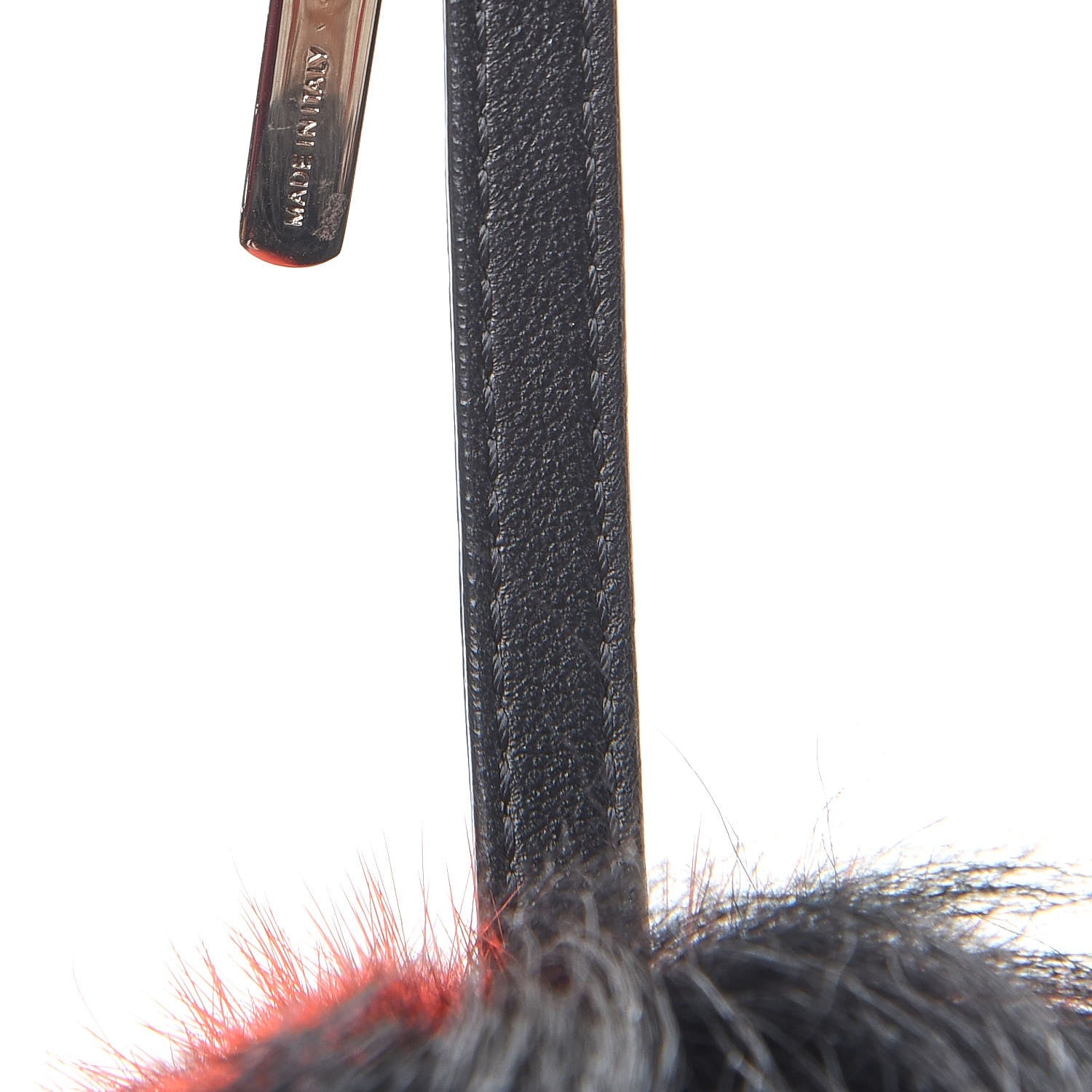 Fendi Mink Goat Fur QuTweet Funkyfur Bag Bug Charm Red 5 of 6