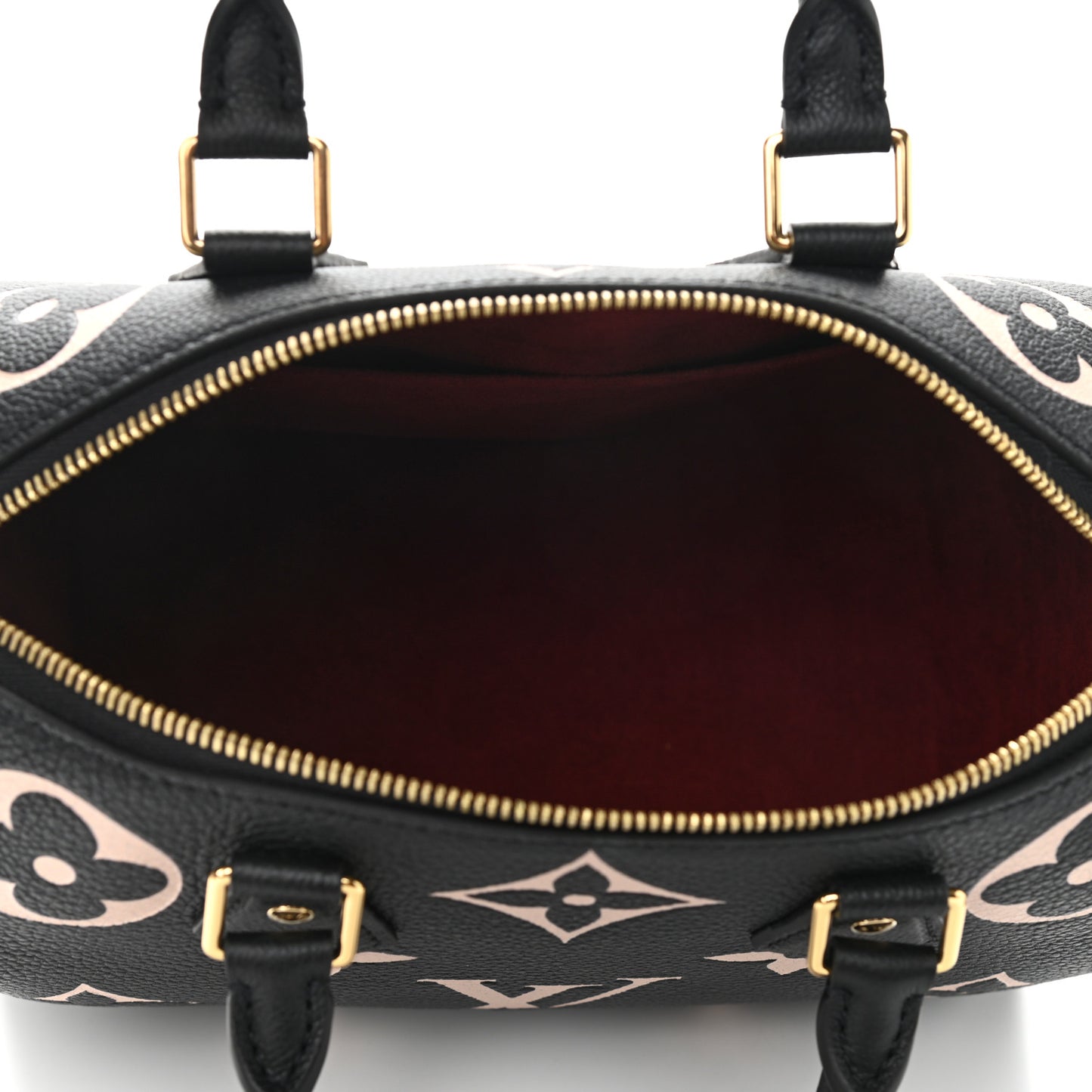 Empreinte Monogram Giant Speedy Bandouliere 25 Black Beige