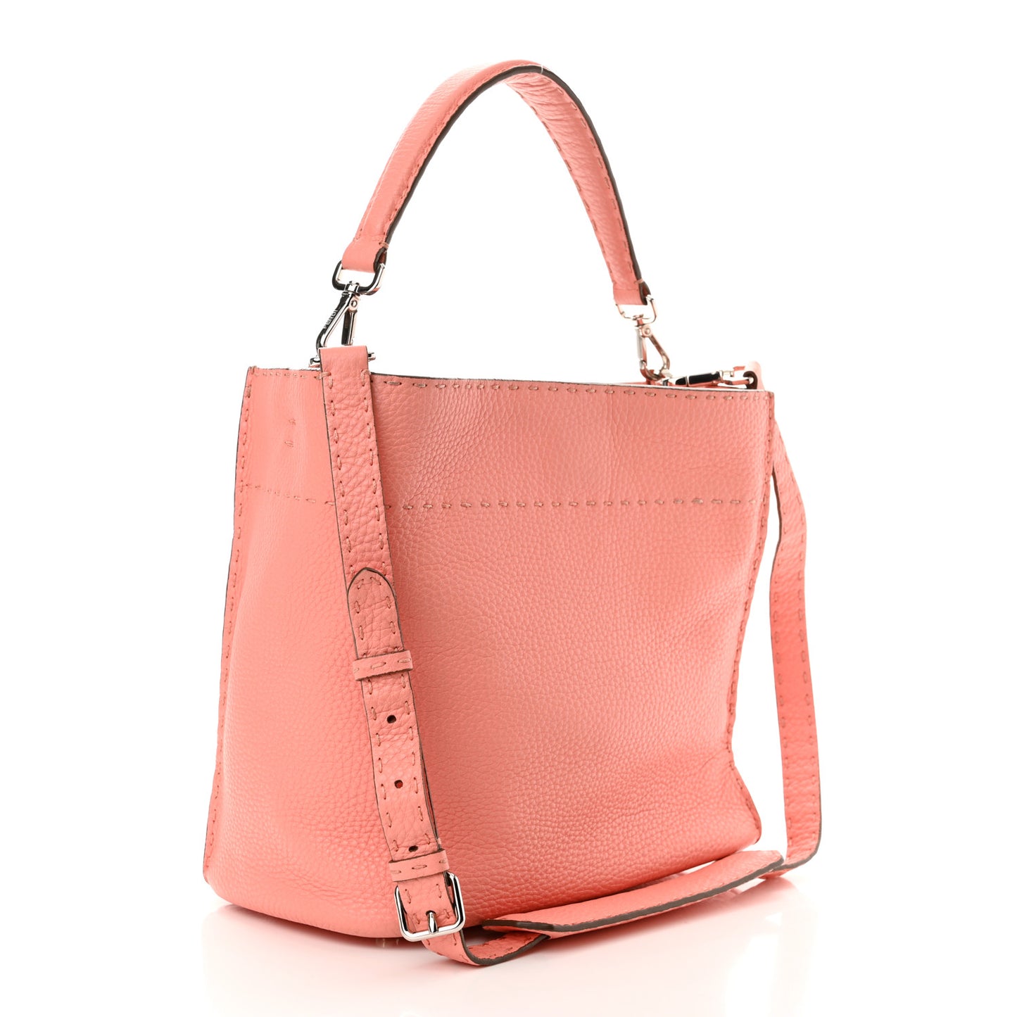 Cuoio Romano Selleria Small Anna Bucket Bag Pesca