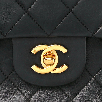 Chanel Lambskin Quilted Medium Double Flap Black 9 of 11