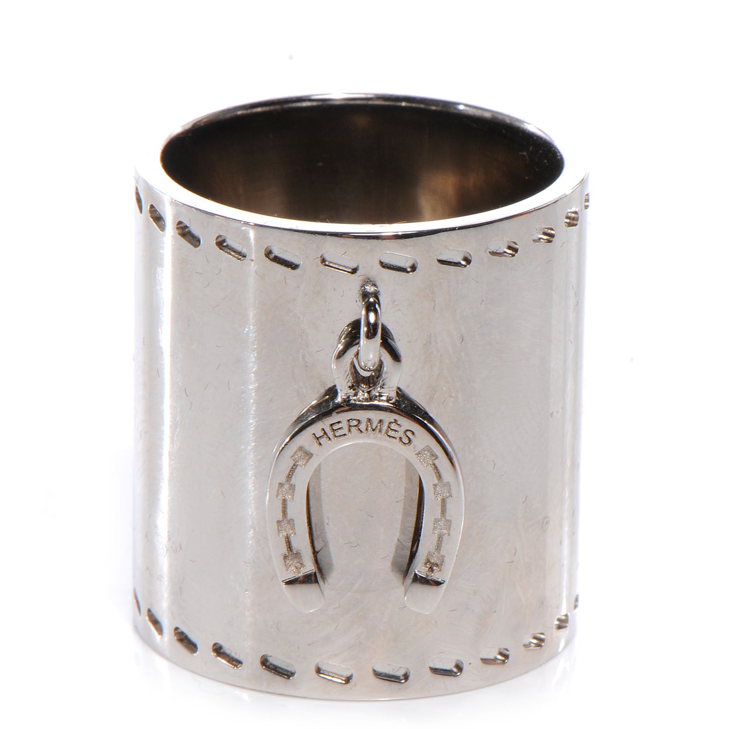 Palladium Charms Fer a Cheval Horseshoe Scarf Ring Silver