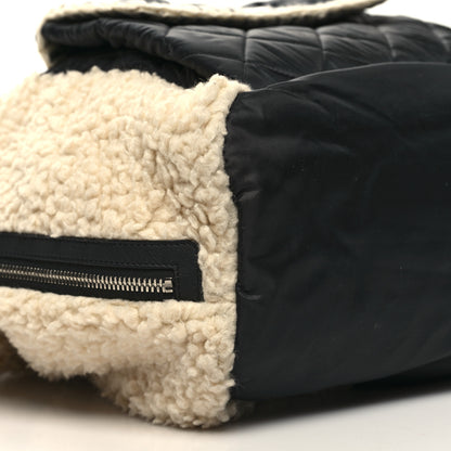 Chanel Wool Nylon Quilted Coco Neige Tote Black Ecru 9 of 10