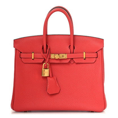 Hermes Togo Birkin 25 Rouge Pivoine 1 of 10