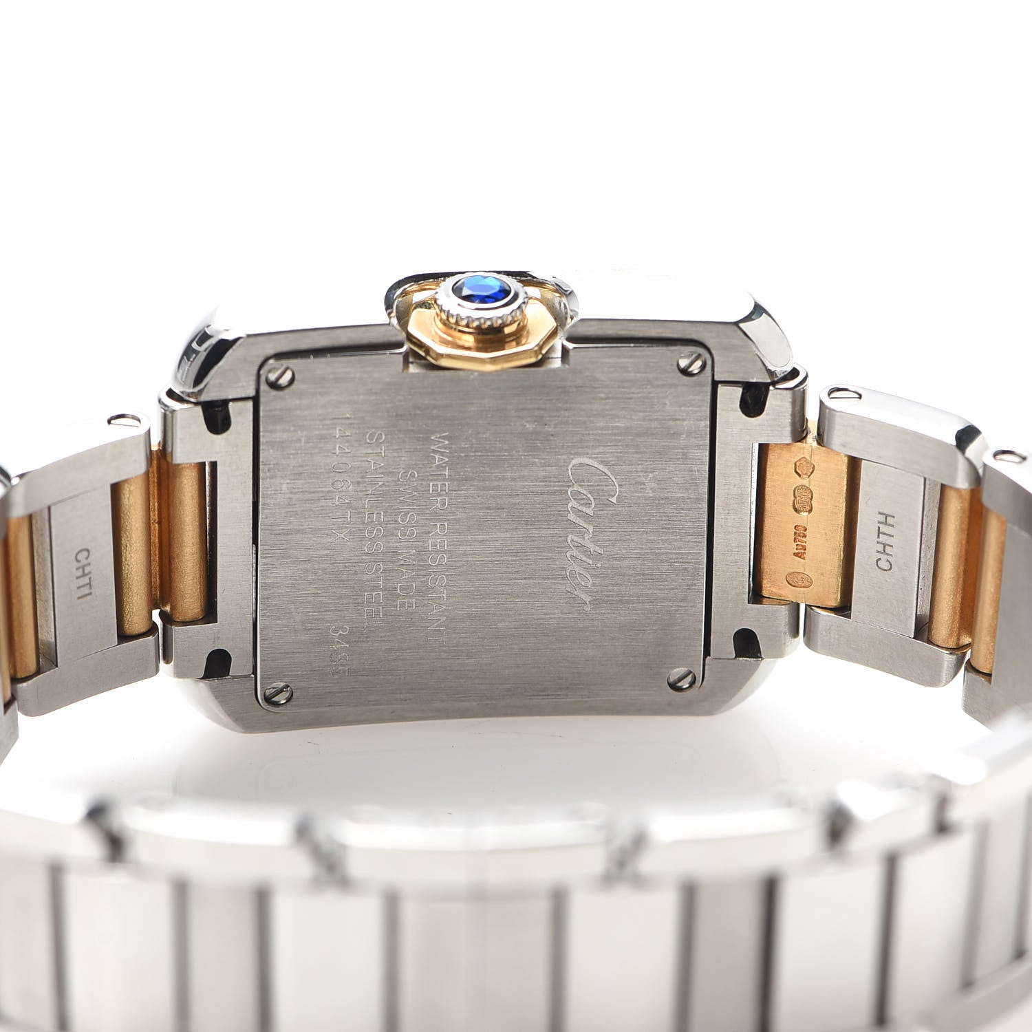 Cartier Stainless Steel 18K Yellow Gold 23mm Tank Anglaise Quartz Watch 5 of 7
