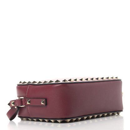Valentino Garavani Calfskin Rockstud Camera Crossbody Bag Cerise 3 of 7