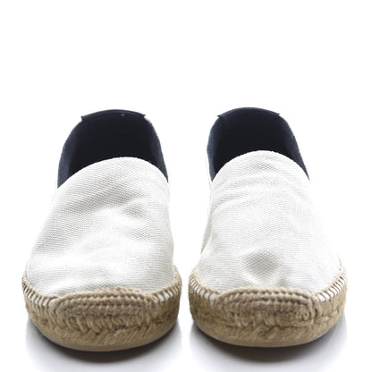 Saint Laurent Canvas Nappa Elba Light Logo Embroidered Espadrilles 37 Panna 2 of 9