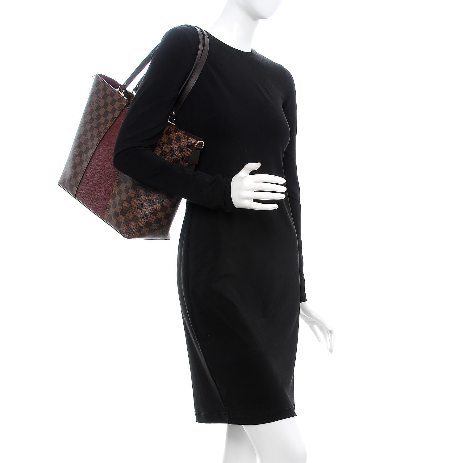 Louis Vuitton Damier Ebene Taurillon Jersey Bordeaux 3 of 8