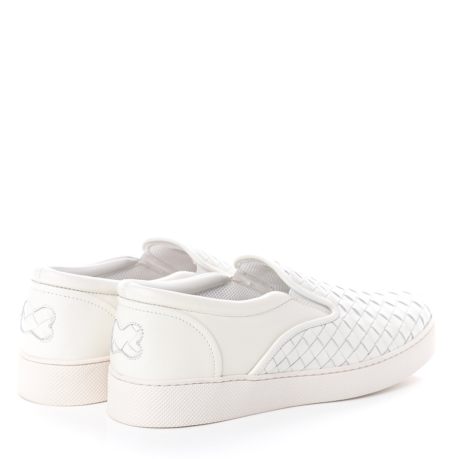 Bottega Veneta Nappa Intrecciato Slip On Sneakers 38.5 White 4 of 7