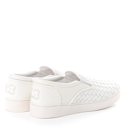 Bottega Veneta Nappa Intrecciato Slip On Sneakers 38.5 White 4 of 7
