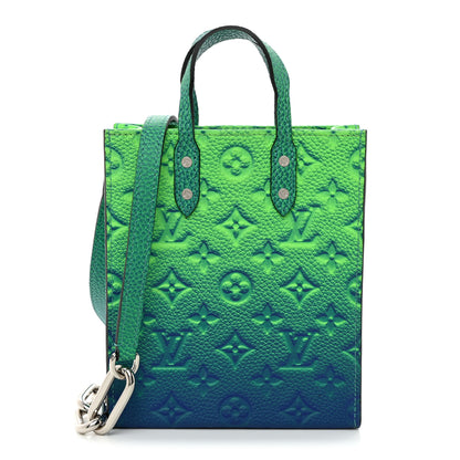 Louis Vuitton Taurillon Illusion Sac Plat XS Bleu Vert 1 of 9