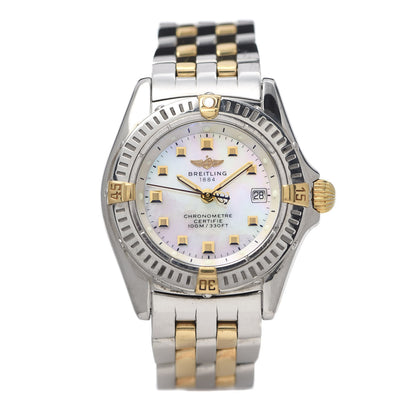 Breitling Stainless Steel 18K Yellow Gold Mother of Pearl 29mm Callistino Quartz Watch B72345 1 of 6