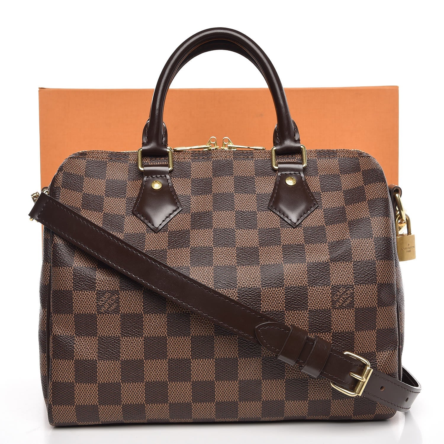 Louis Vuitton Damier Ebene Speedy Bandouliere 25 8 of 8