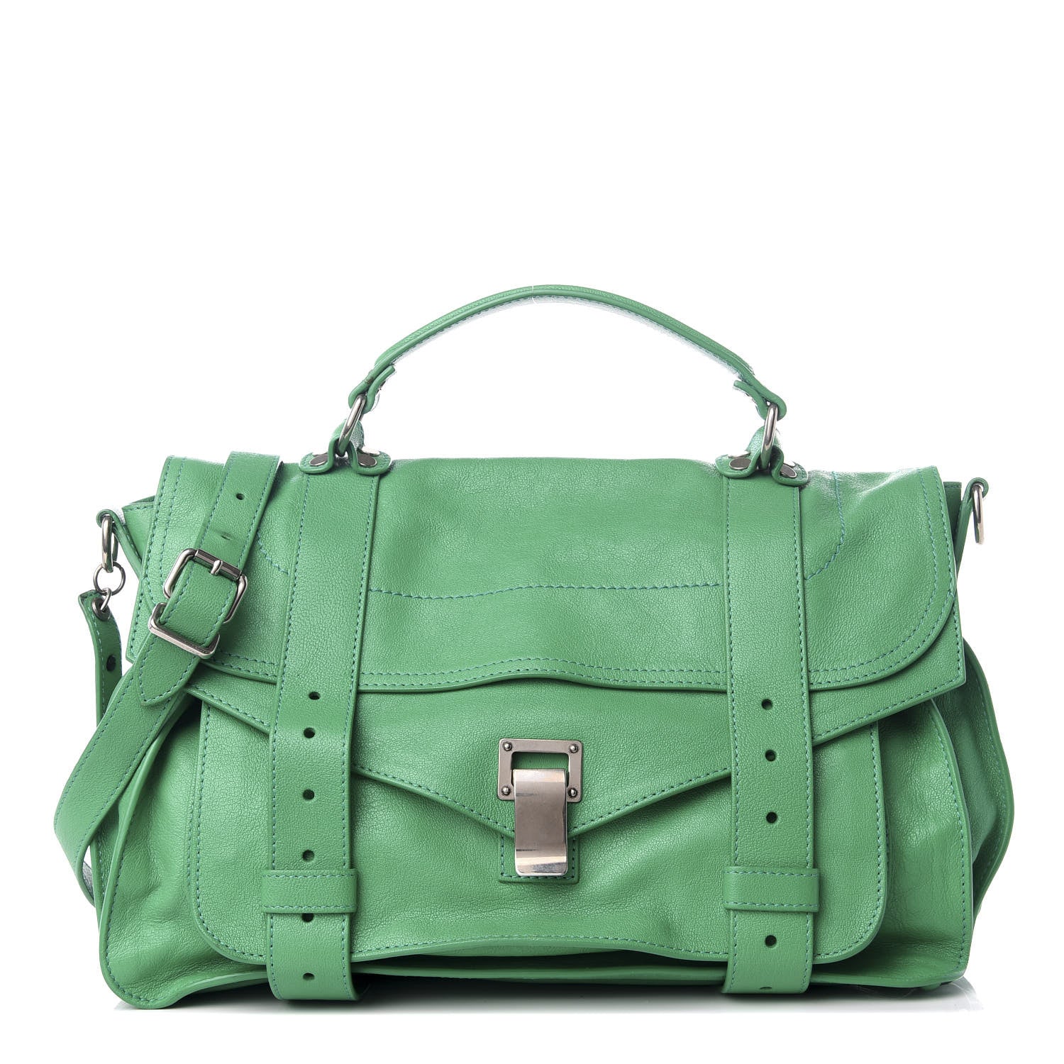 Proenza Schouler Lambskin Medium PS1 Satchel Aloe 1 of 8