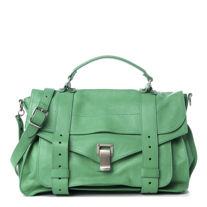 Proenza Schouler Lambskin Medium PS1 Satchel Aloe 1 of 8