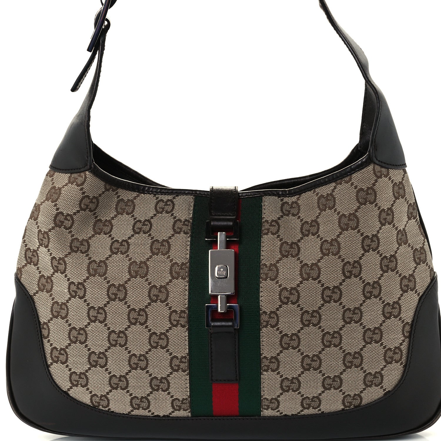 Gucci Monogram Web Small Jackie O Hobo Dark Brown 8 of 10