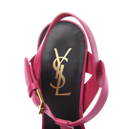 Saint Laurent Calfskin Tribute 75 Platform Sandals 35.5 Fuchsia 8 of 10