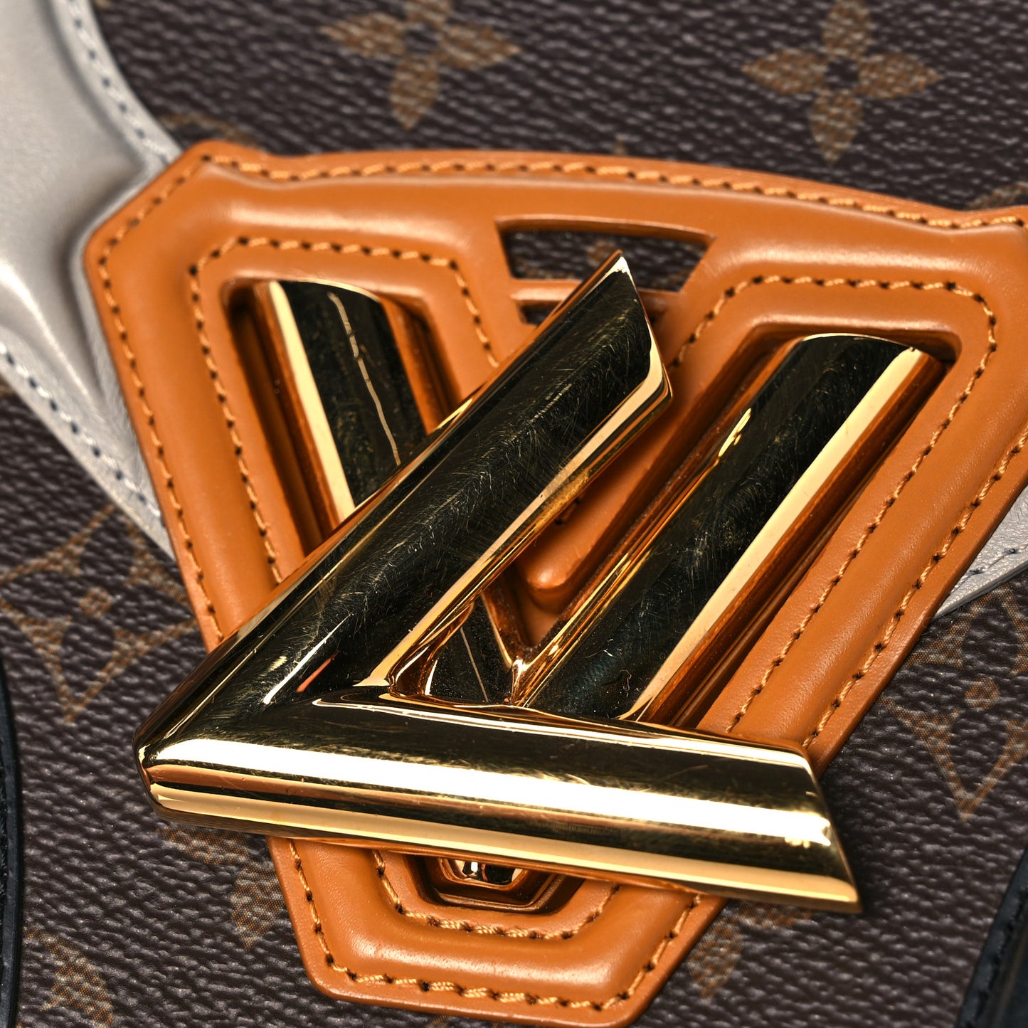Calfskin Monogram Twist Shoulder Bag MM