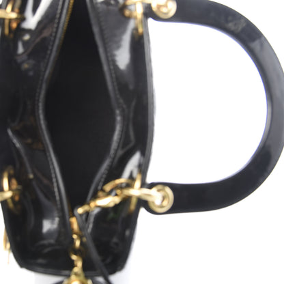 Christian Dior Patent Cannage Medium Lady Dior Black 5 of 9