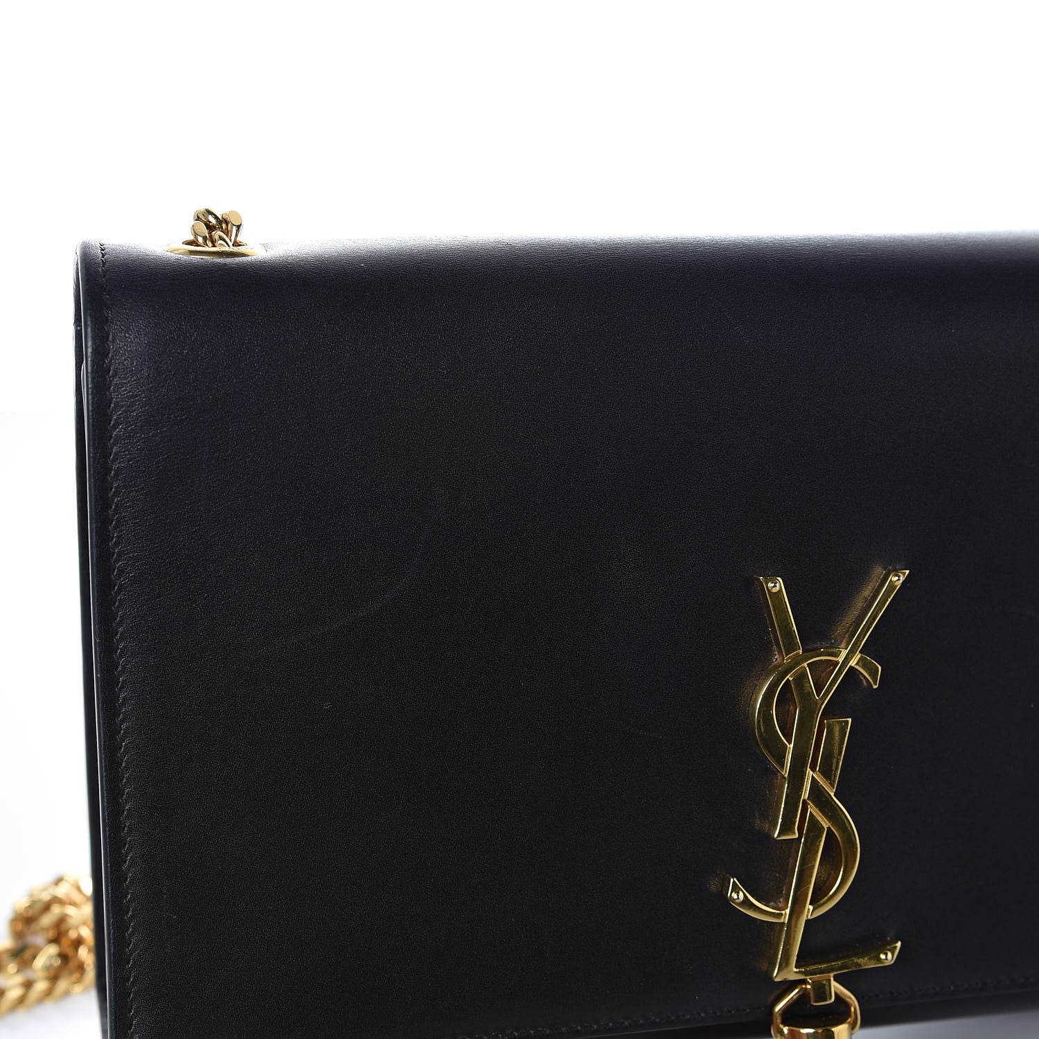 Saint Laurent Smooth Calfskin Medium Classic Monogram Kate Tassel Satchel Black 14 of 15
