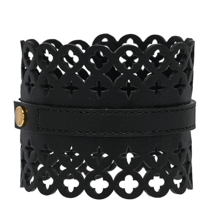 Louis Vuitton Calfskin Flower It Bracelet 17 Black 3 of 6