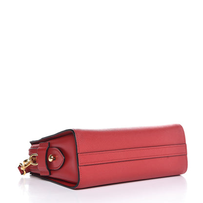 Prada Saffiano Soft Calfskin Bandoliera Bag Fuoco 4 of 7