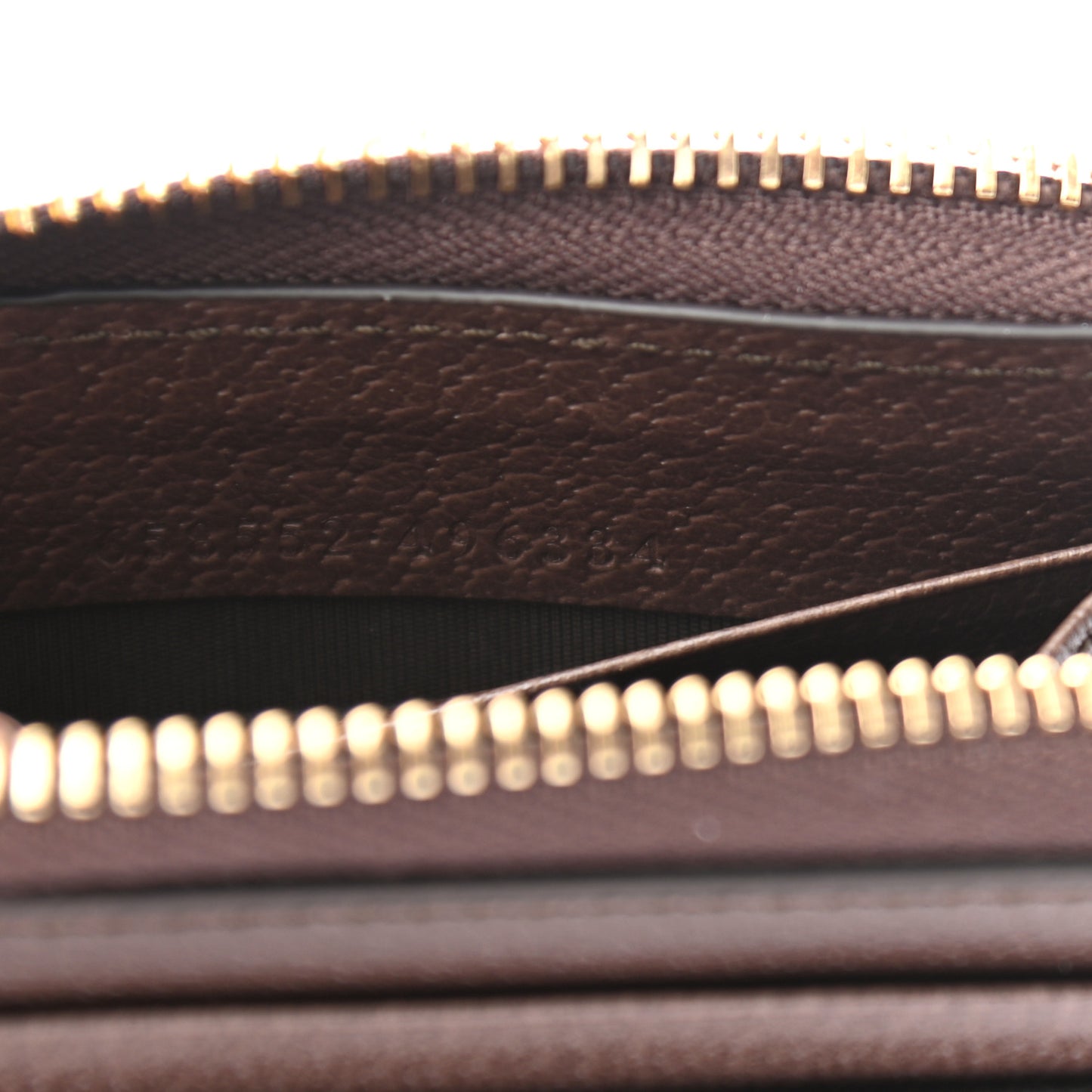 GG Supreme Monogram Textured Dollar Calfskin Web Ophidia Zip Around Card Case Wallet Beige Ebony New Acero