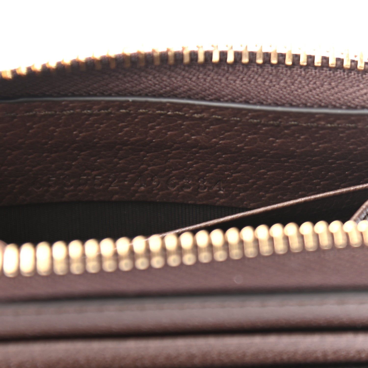 Gucci GG Supreme Monogram Textured Dollar Calfskin Web Ophidia Zip Around Card Case Wallet Beige Ebony New Acero 7 of 7