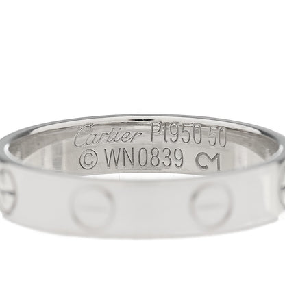 Cartier Platinum 3.5mm LOVE Wedding Band Ring 50 5.25 4 of 5
