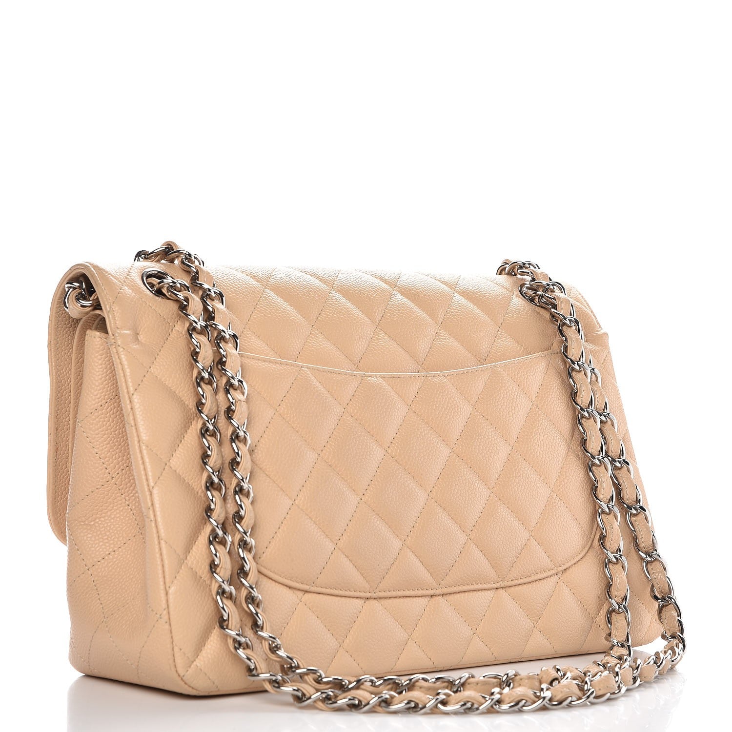 Chanel Caviar Quilted Jumbo Double Flap Beige Clair 3 of 9