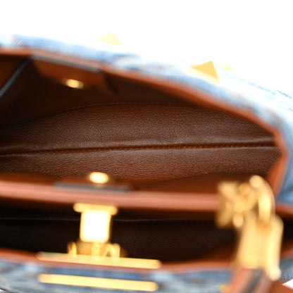 Valentino Garavani Denim Small Roman Stud The Handle Bag Light Denim Selleria 6 of 10