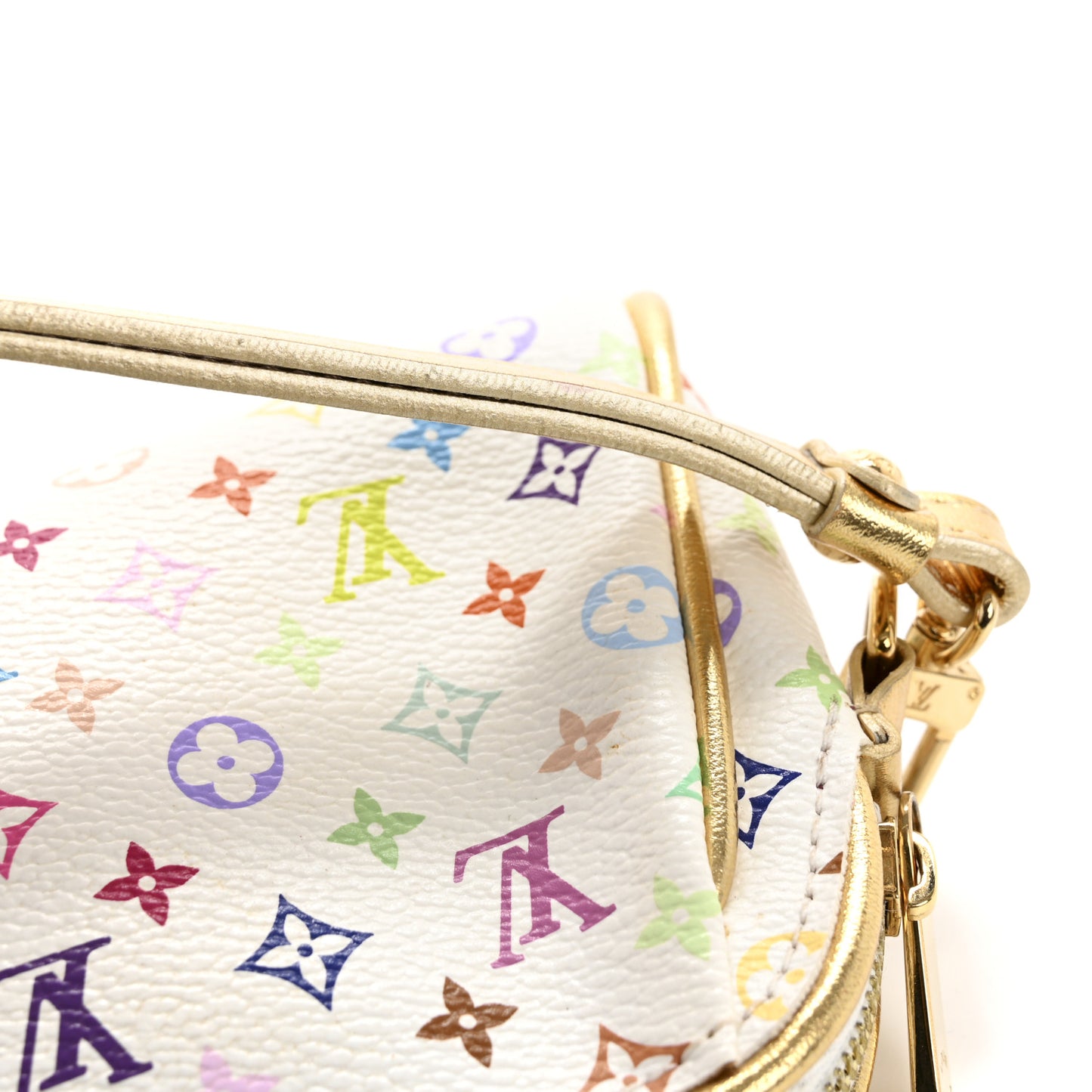 Monogram Multicolor Kate Clutch White