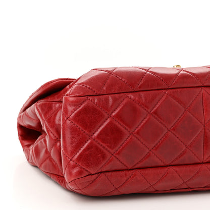 Chanel Glazed Calfskin Castle Rock Medium Flap Red 9 of 11