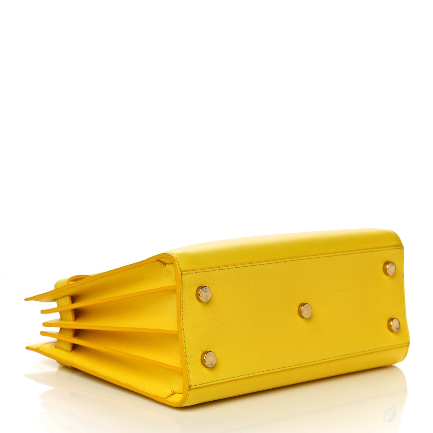 Grained Calfskin Baby Sac De Jour Yellow