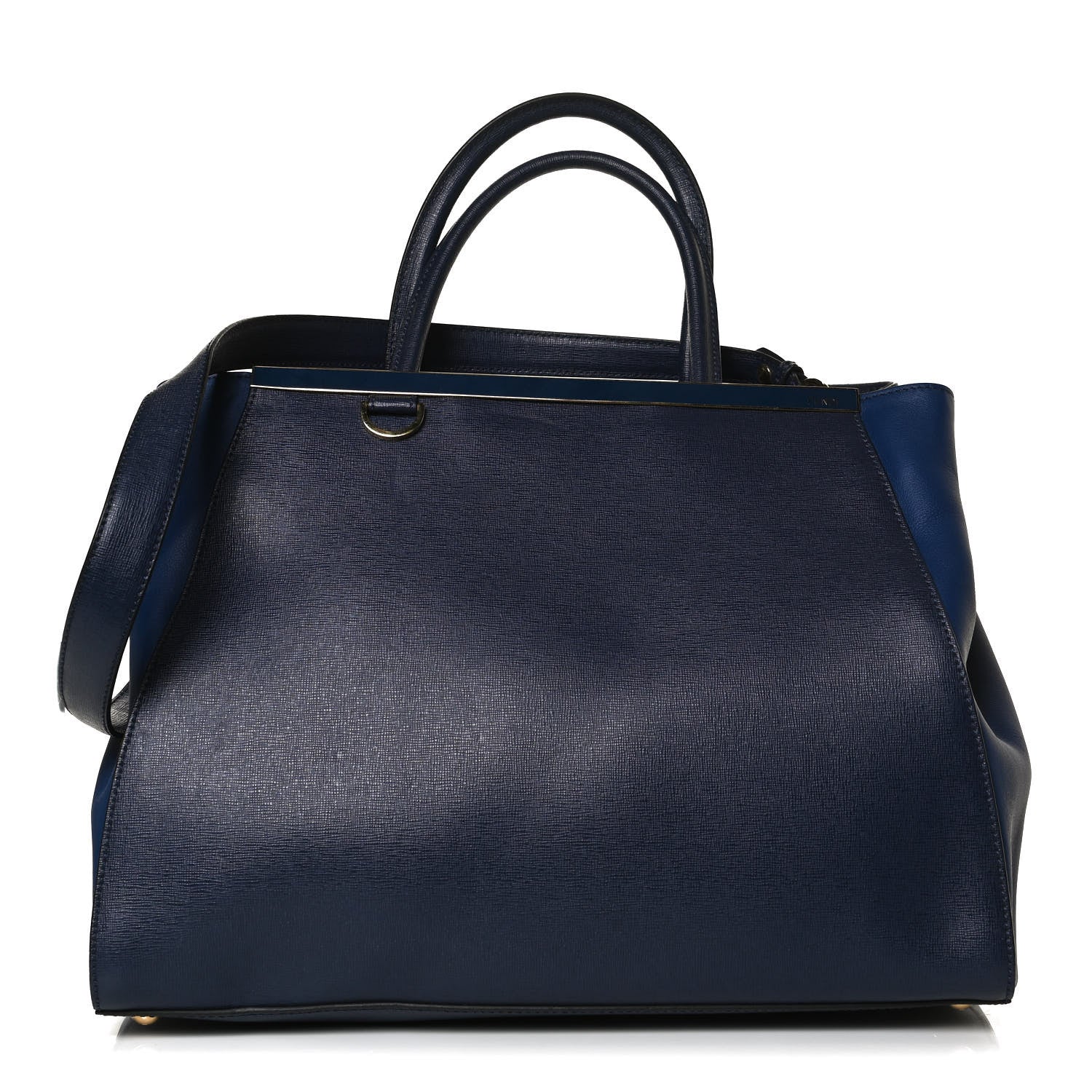 Fendi Vitello Elite Regular 2Jours Tote Blue 1 of 15