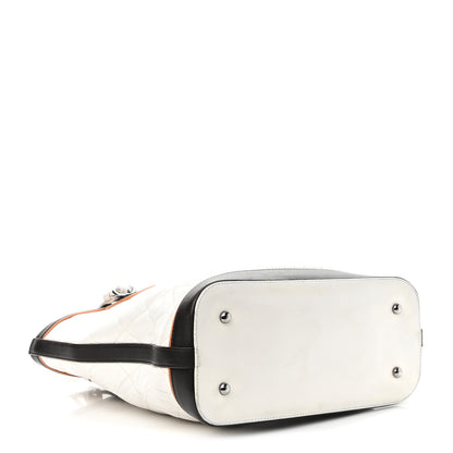 Chanel Lambskin Quilted CC Charm Tote White Multicolor 5 of 15