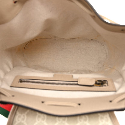 Gucci GG Supreme Monogram Azalea Calfskin Retro Interlocking G Buckle Backpack Beige Mystic White 5 of 10